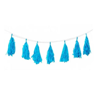 Five Star Tassel Garland - Electric Blue