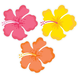 Summer Hibiscus Flower Cutout Decoration | Hawaiian Party Supplies NZ
