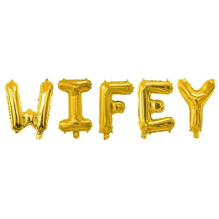 Gold Wifey Balloon Banner | Bridal Shower Decorations