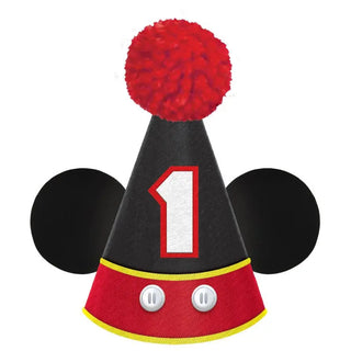 Mickey Mouse Forever Deluxe 1st Birthday Hat | Mickey Mouse Party Supplies NZ