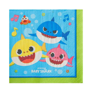 Baby Shark Beverage Napkins | Baby Shark Party Supplies