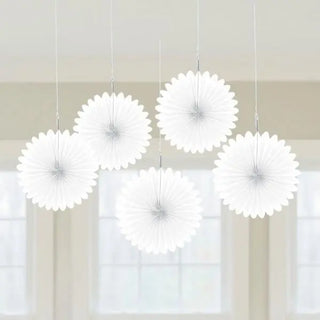 Amscan | White Hanging Fan Decorations