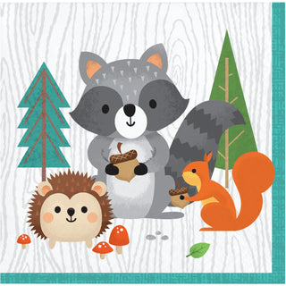 Woodland Animals Lunch Napkins | Woodland Party Supplies