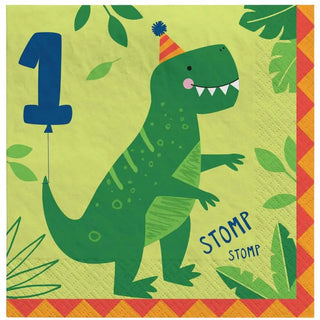 Dino-Mite Party Dinosaur 1st Birthday Napkins - Lunch