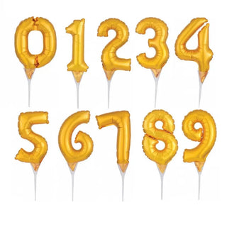 unknown | gold number balloon cake topper | cake topper party supplies