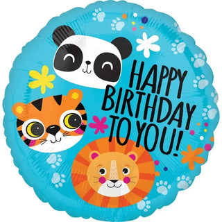 Lion Tiger Panda Foil Balloon | Jungle Animal Party Supplies