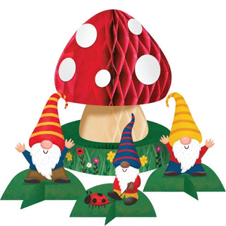 Unique | Woodland Fairy Toadstool & Gnomes Honeycomb Centrepiece | Fairy Party Supplies NZ