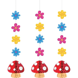 Unique | Woodland Fairy Toadstool Hanging String Decorations | Fairy Party Supplies NZ