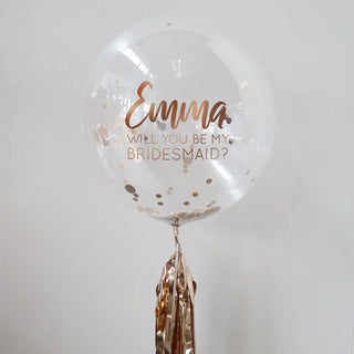POP Balloons | personalized be my bridesmaid balloon | bridesmaid party supplies NZ 