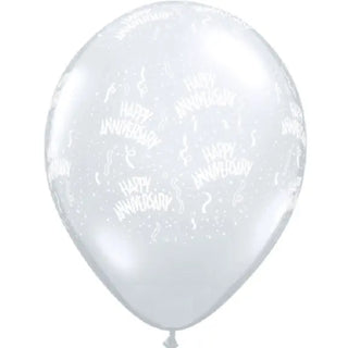 Clear Happy Anniversary Balloon | Anniversary Party Theme & Supples