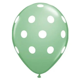 Qualatex | Winter Green Polka Dot Balloon | Garden Party Theme & Supplies