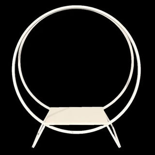 Double Hoop White Cake Stand Hire