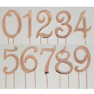 Rose Gold Number Cake Topper