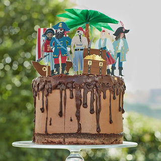 Meri Meri | Pirates & Palm Tree Cake Topper Set | Pirate Party Supplies NZ