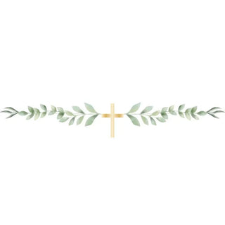 Botanical Celebration Cross Garland | Christian Party Supplies NZ