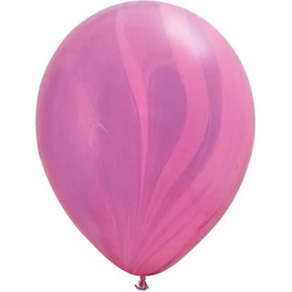 Qualatex | Pink Violet SuperAgate Balloon | Pink Marble Balloon | Marble Party