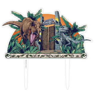 Jurassic Into The Wild Acrylic Cake Topper | Jurassic World Party Supplies NZ