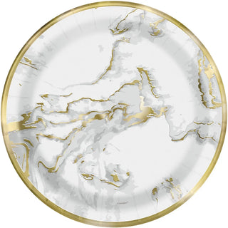 Unique | Gold Marble lunch plates | Marble party supplies