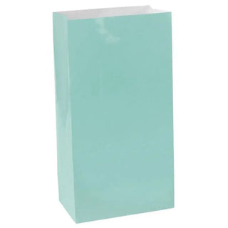 Amscan | Robin's Egg Blue Party Bags 13cm x 25cm - 12 Pack | Robins Egg Blue Party Supplies NZ