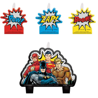 Justice League Heroes Unite Candle Set - 4 Pkt