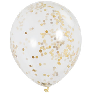 Unique | Gold Confetti Balloons | Gold Party Supplies NZ