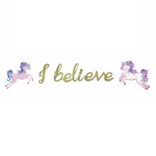 Unicorn I Believe Bunting | Unicorn Party Supplies