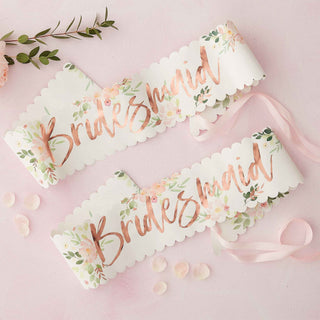 Ginger Ray Floral Hen Party Bridesmaid Sash | Bridal Shower Party Theme & Supplies | Ginger Ray