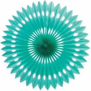 Five Star Hanging Fan 24cm - Turquoise | Mermaid Party Theme & Supplies