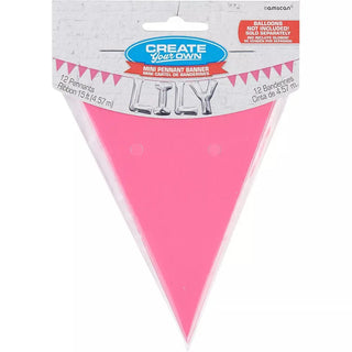 Pink Mini Bunting | Pink Party Supplies