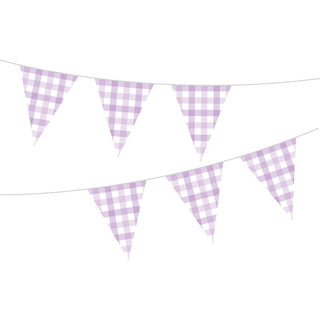 Pastel Purple Gingham Bunting