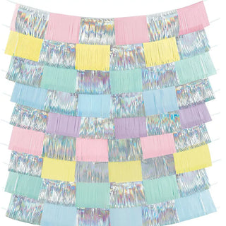 Pastel Fringe Backdrop | Pastel Party Supplies