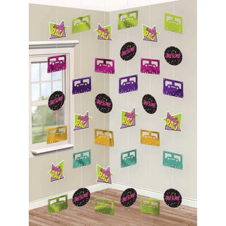 Amscan | awesome 80's hanging string decorations | 80's party supplies