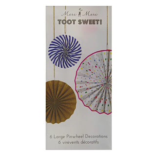 Meri Meri Toot Sweet Glitter Pinwheel Decorations
