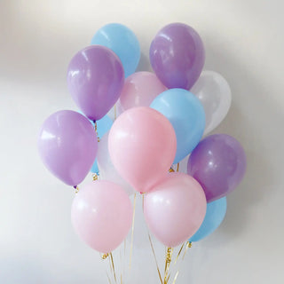 Pack of 15 Latex Balloons - Unicorn theme Pink/Purple/Light Blue & White