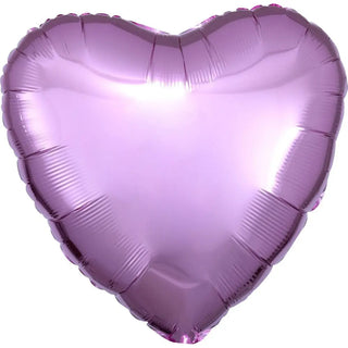 Metallic Pearl Pastel Pink Heart Foil Balloon | Pink Party Supplies
