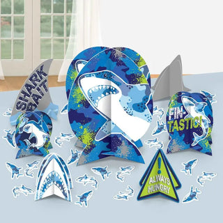 Shark Birthday Table Decorating Kit | Shark Party Supplies