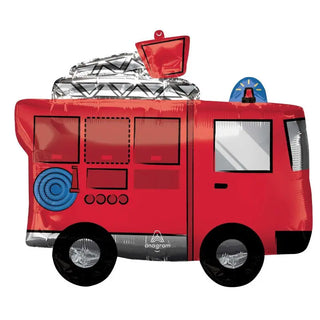First Responders Fire Truck Foil Balloon | Firefighter Party Supplies