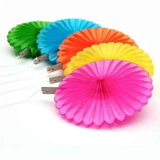 10" Charming Tissue Fan | Rainbow Party Theme & Supplies |