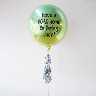 Green/Yellow Personalised Orbz Balloon