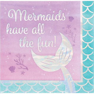 Mermaid Shine Napkin | Mermaid Party Supplies