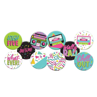 80's Badges | 80's Party Supplies