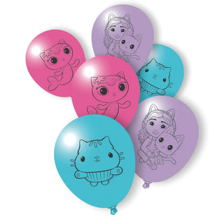 Amscan | Gabby's Dollhouse Balloons - 6 Pkt | Gabby's Dollhouse Party Supplies NZ