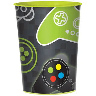 Black and Green Plastic Level Up Cup