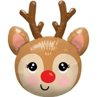 Red Nosed Reindeer Christmas SuperShape Foil Balloon