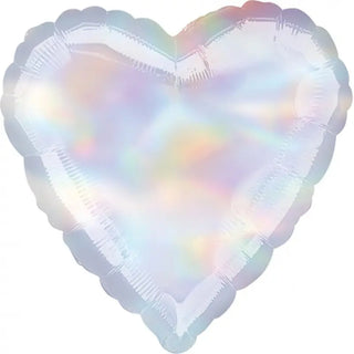 Iridescent Holographic Heart Foil Balloon | Frozen Party Theme & Supplies | Anagram