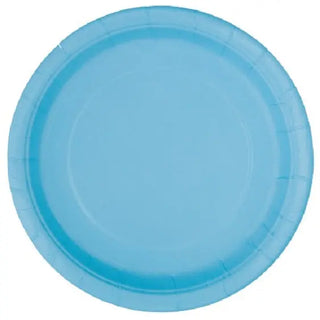 Powder Blue Round Dinner Plates