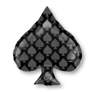 Black Spade Junior Shape Foil Balloon | Alice In Wonderland Party Theme & Supplies | Anagram