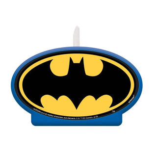 Batman Logo Blue/Yellow/Black Candle