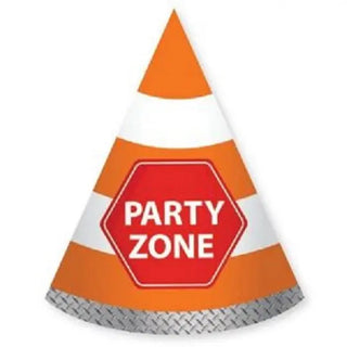 Party Zone Construction Cone Hats | Construction Party Theme & Supplies | Artwrap