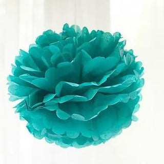 Teal Paper Pom Pom | Decoration themes and supplies
